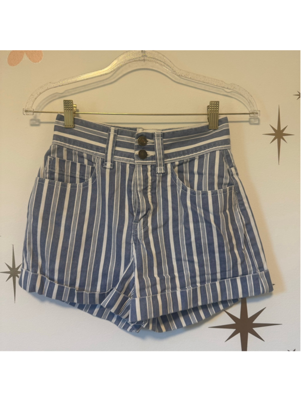 Urban Outfitters Striped Mom Shorts